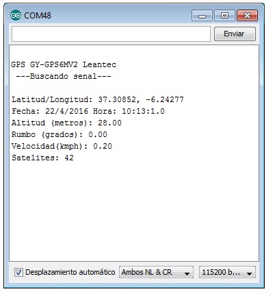 Datos gps arduino